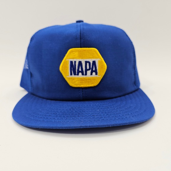 Napa Other - Vintage NAPA Auto Parts Trucker Hat Blue Snapback Mesh Cap Logo Patch Mens OSFM